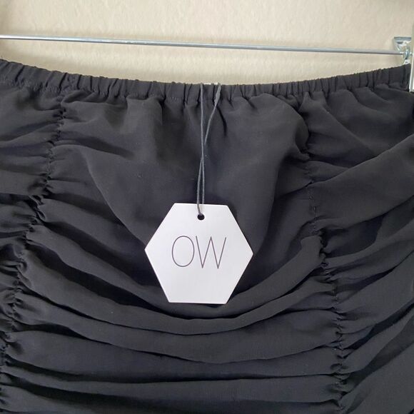 NWT Revolve Ow Collection Sandy Maxi Black Dress Chiffon Size S - Picture 12 of 14